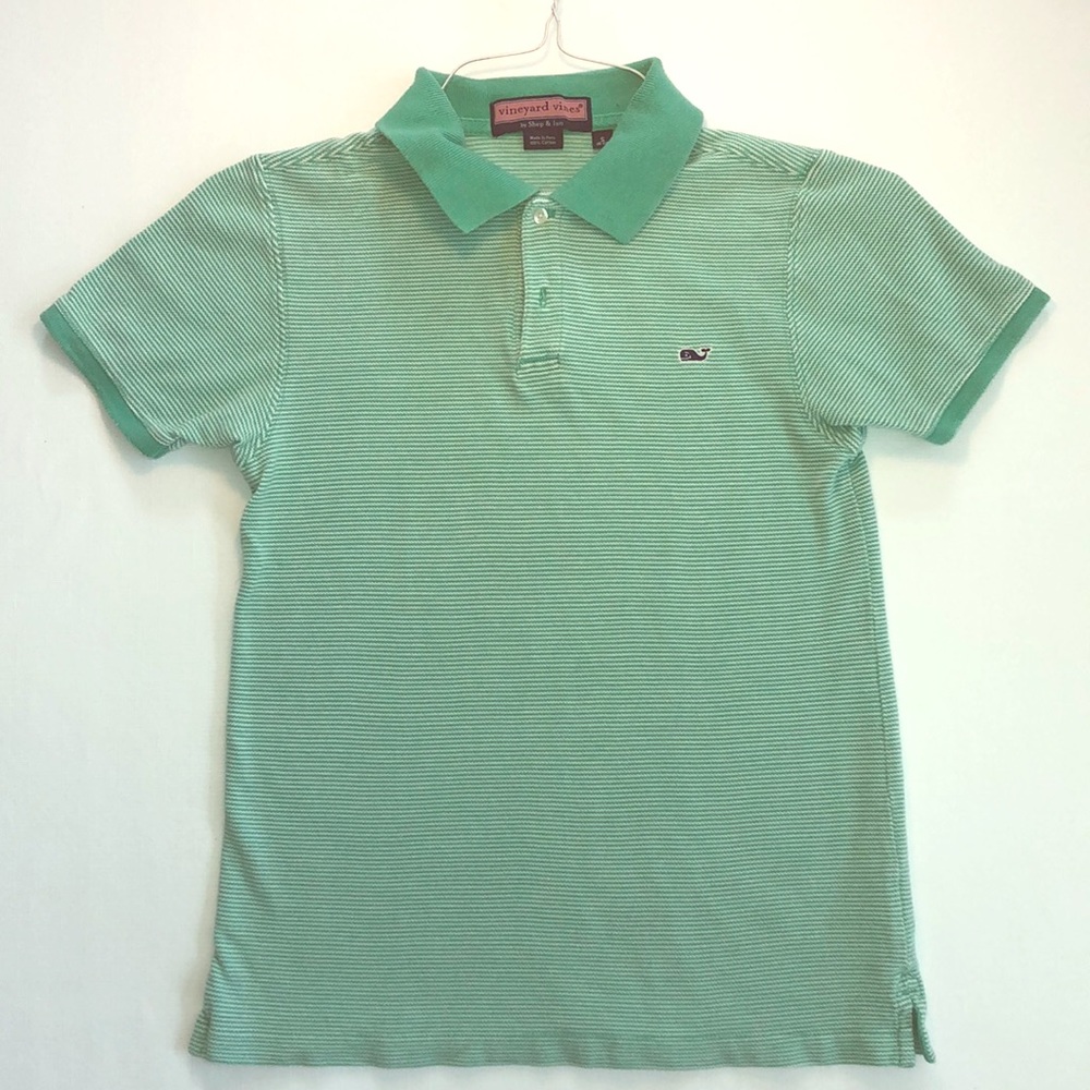 VINEYARD VINES boys striped polo shirt S